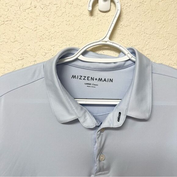 Mizzen+Main Light Blue Polo Shirt - Picture 3 of 7